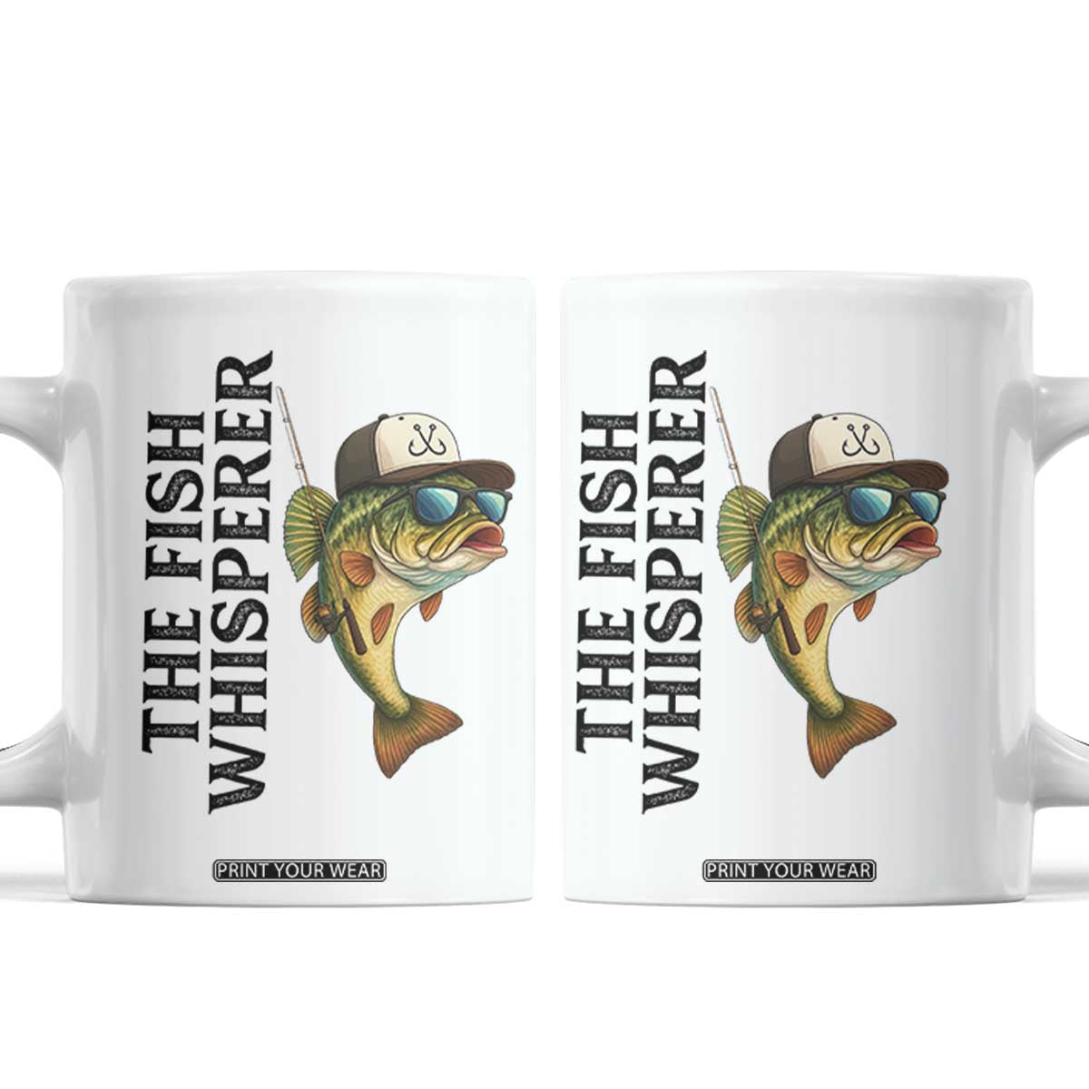 Funny The Fish Whisperer Fishing Coffee Mug Angler Lover Gift TS12 White Print Your Wear