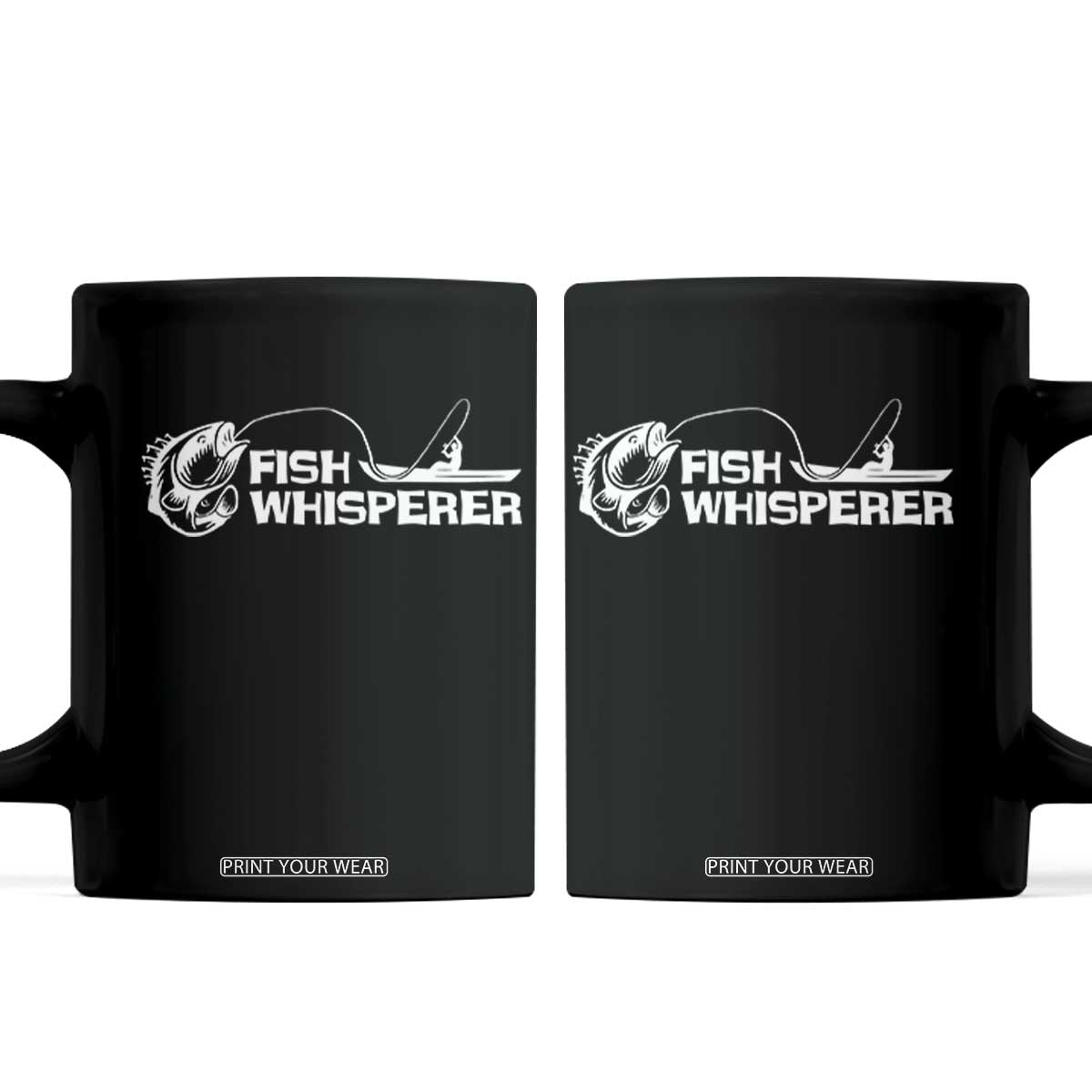 The Fish Whisperer Coffee Mug Funny Fishing Gift TS12 Black Print Your Wear