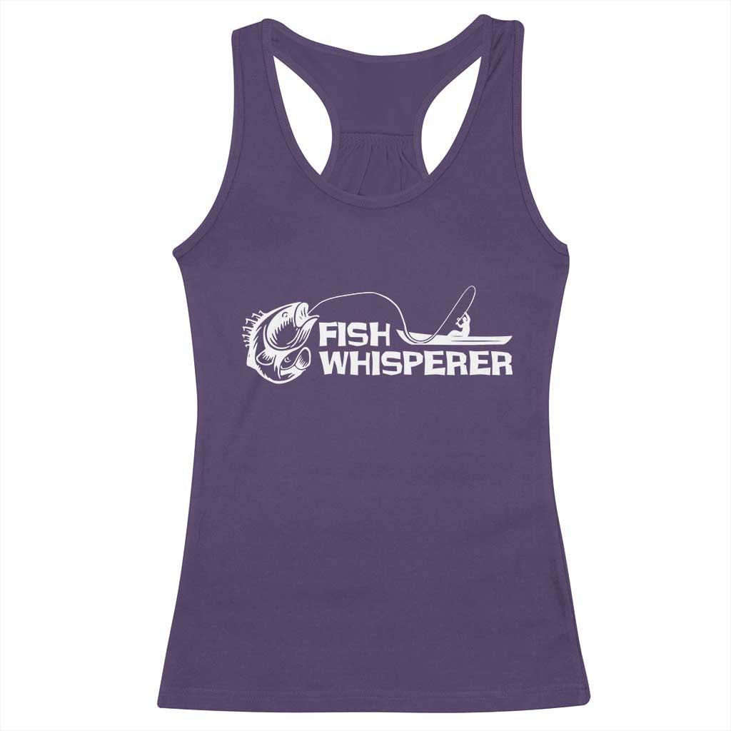 The Fish Whisperer Racerback Tank Top Funny Fishing Gift TS12 Purple Print Your Wear