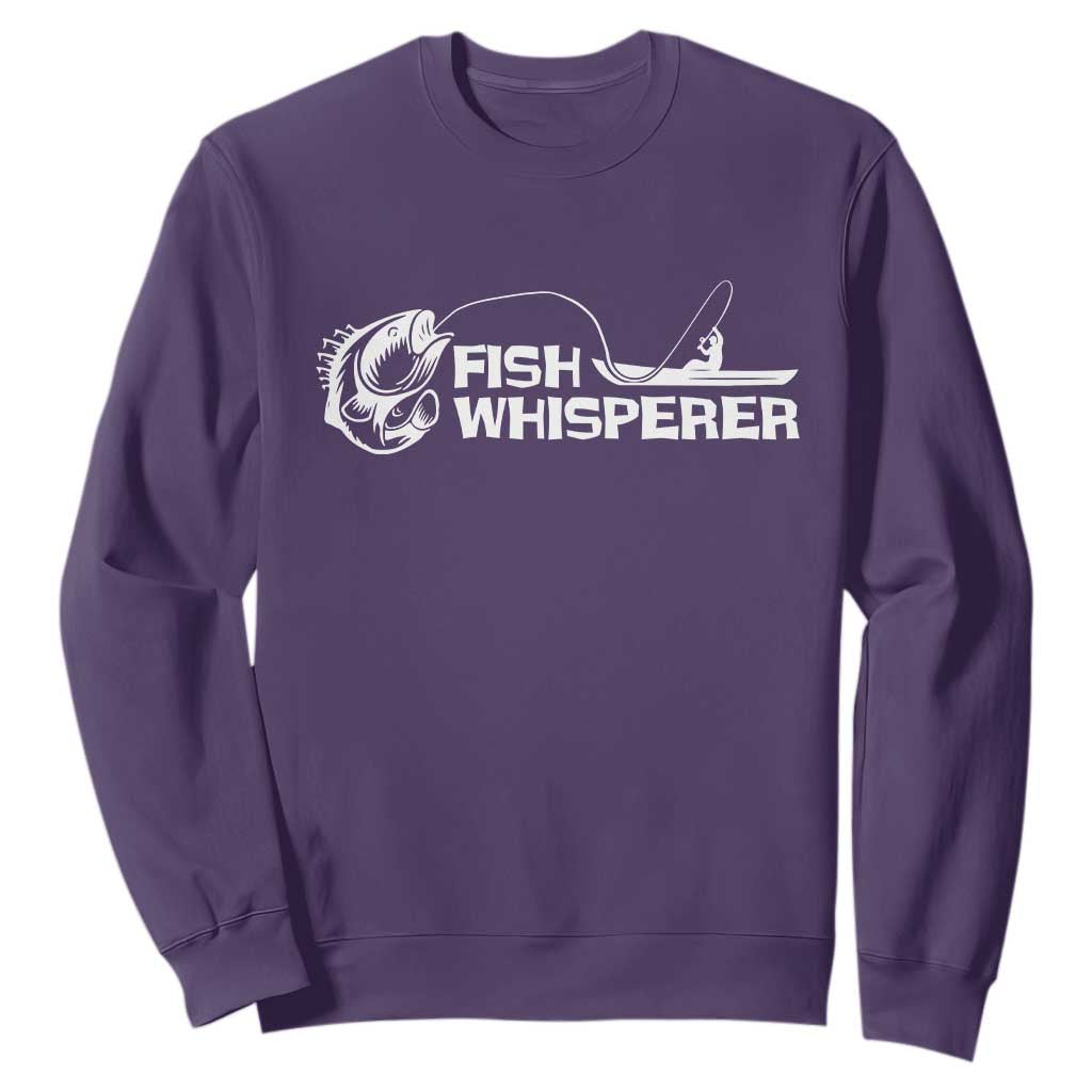 The Fish Whisperer Sweatshirt Funny Fishing Gift TS12 Purple Print Your Wear