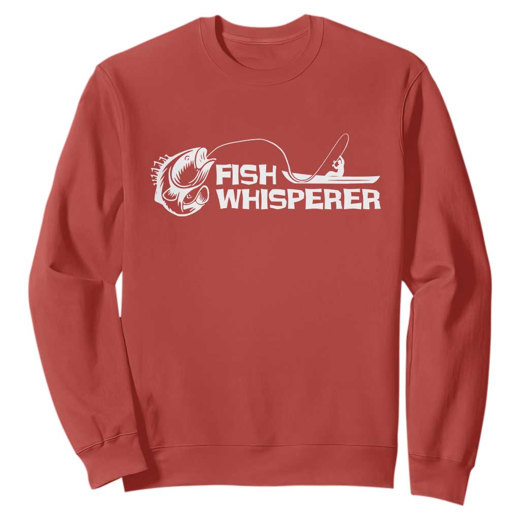 The Fish Whisperer Sweatshirt Funny Fishing Gift TS12 Red Print Your Wear