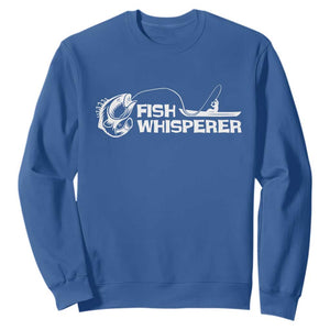 The Fish Whisperer Sweatshirt Funny Fishing Gift TS12 Royal Blue Print Your Wear