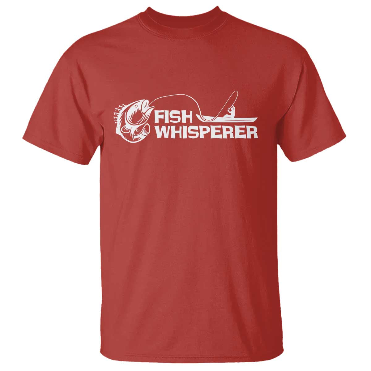The Fish Whisperer T Shirt Funny Fishing Gift TS12 Red Print Your Wear