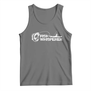 The Fish Whisperer Tank Top Funny Fishing Gift TS12 Black Heather Print Your Wear