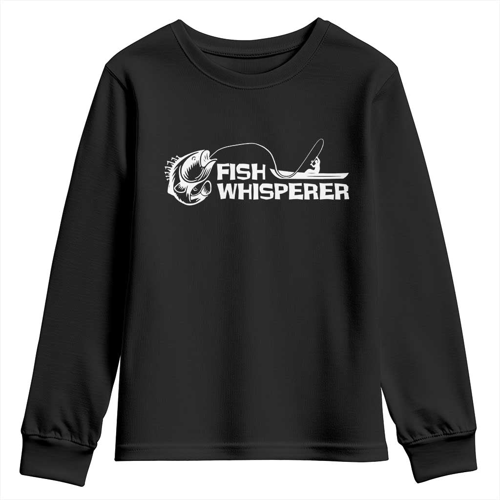 The Fish Whisperer Youth Sweatshirt Funny Fishing Gift TS12 Black Print Your Wear