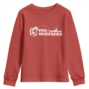 The Fish Whisperer Youth Sweatshirt Funny Fishing Gift TS12 Red Print Your Wear