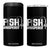 The Fish Whisperer 4 in 1 Can Cooler Tumbler Fish Lover Humor TS12 One Size: 16 oz Black Print Your Wear