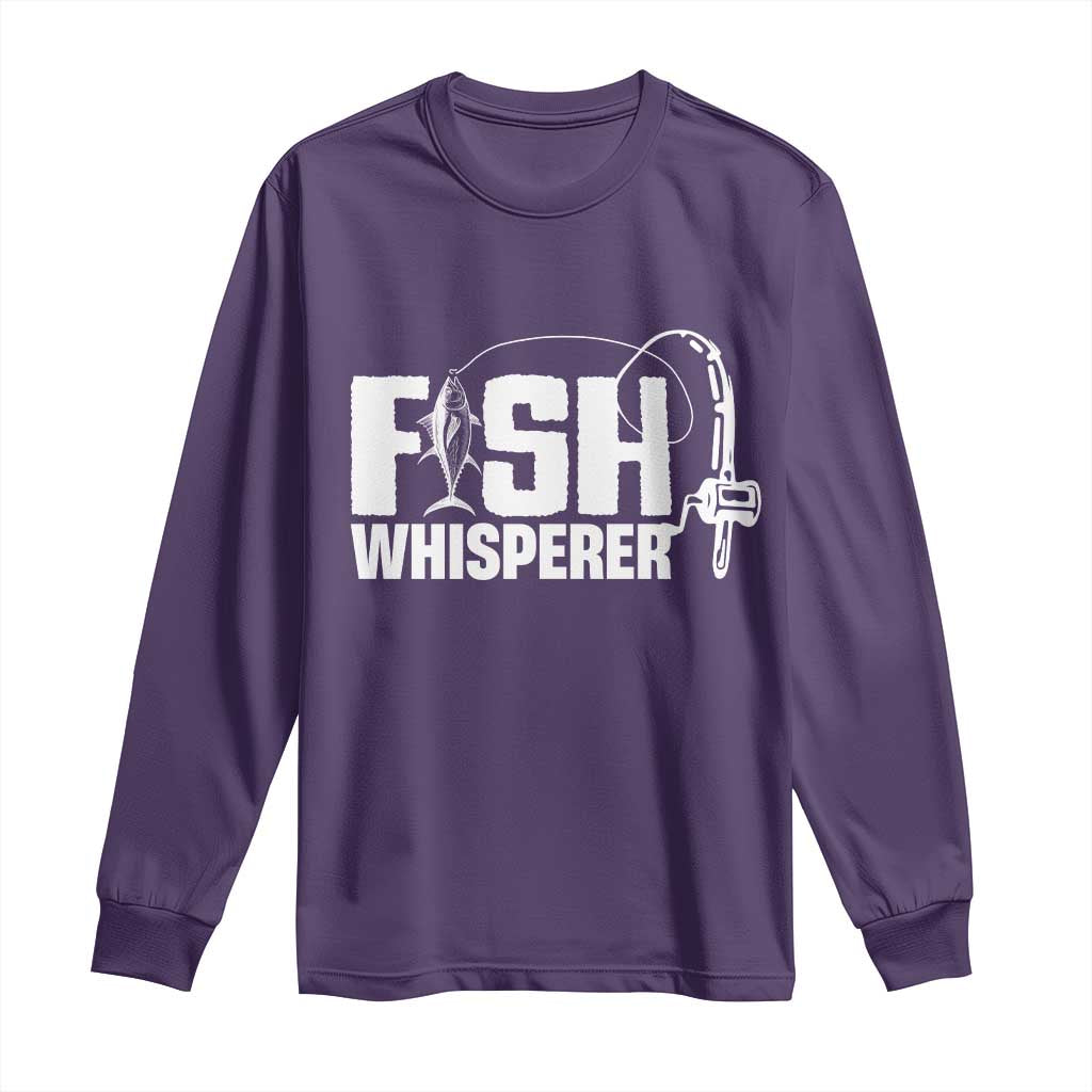 The Fish Whisperer Long Sleeve Shirt Fish Lover Humor TS12 Purple Print Your Wear