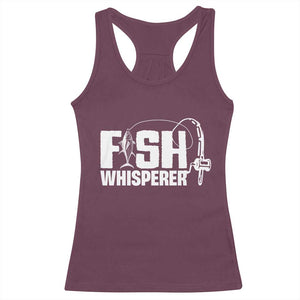 The Fish Whisperer Racerback Tank Top Fish Lover Humor TS12 Maroon Print Your Wear