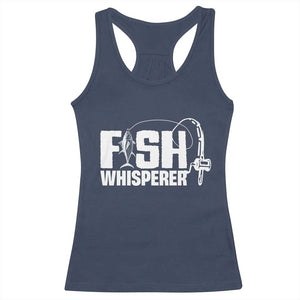The Fish Whisperer Racerback Tank Top Fish Lover Humor TS12 Navy Print Your Wear