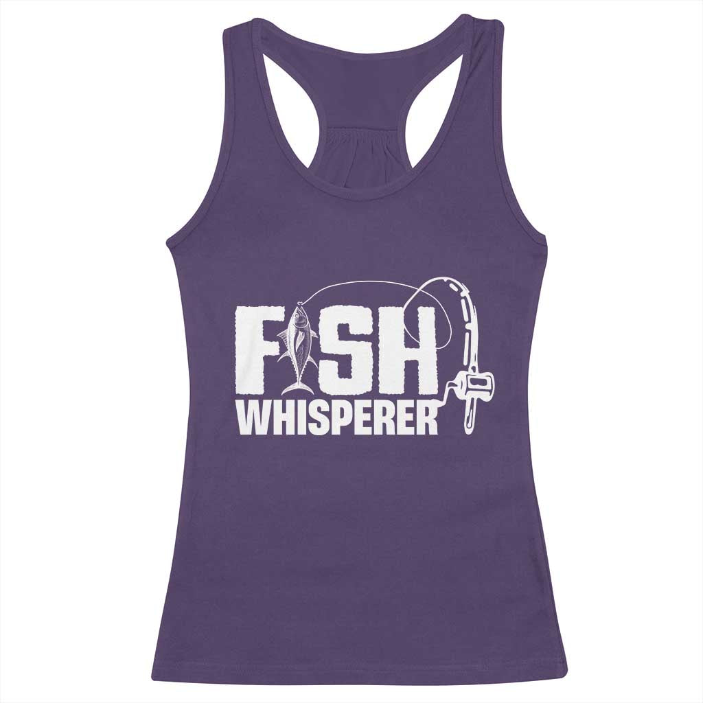 The Fish Whisperer Racerback Tank Top Fish Lover Humor TS12 Purple Print Your Wear
