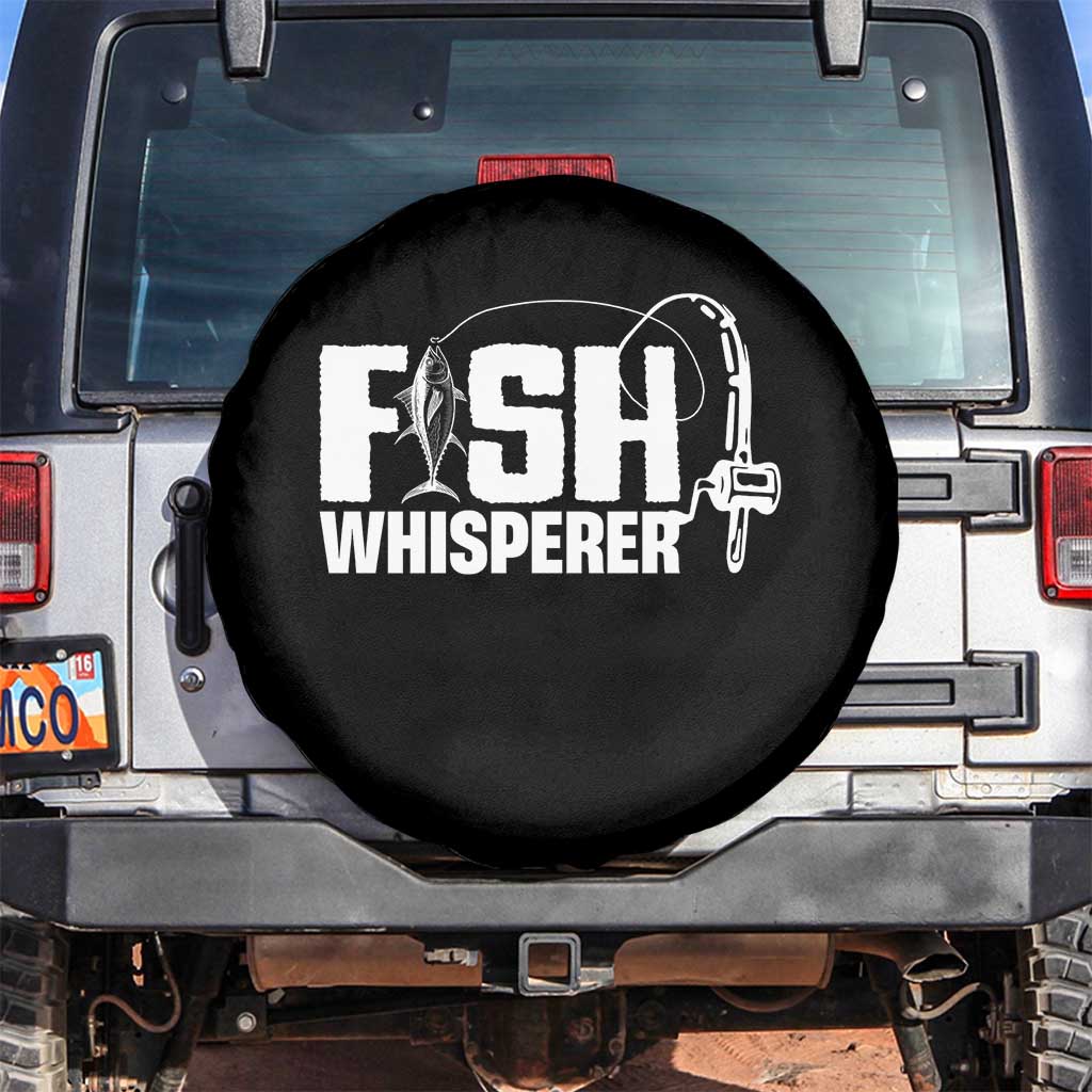 The Fish Whisperer Spare Tire Cover Fish Lover Humor TS12 No hole Black Print Your Wear