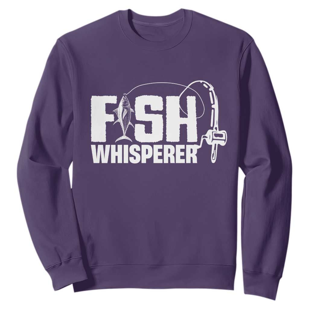 The Fish Whisperer Sweatshirt Fish Lover Humor TS12 Purple Print Your Wear