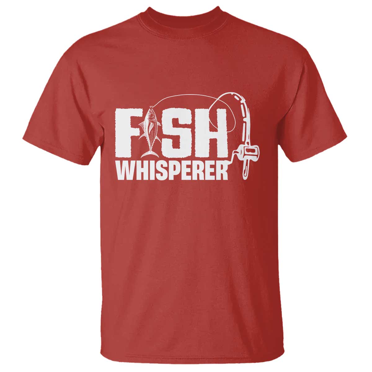 The Fish Whisperer T Shirt Fish Lover Humor TS12 Red Print Your Wear