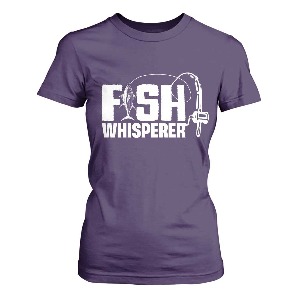 The Fish Whisperer T Shirt For Women Fish Lover Humor TS12 Purple Print Your Wear