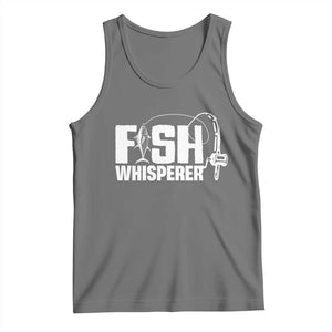 The Fish Whisperer Tank Top Fish Lover Humor TS12 Black Heather Print Your Wear