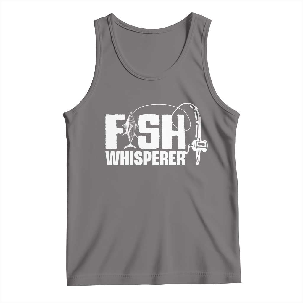 The Fish Whisperer Tank Top Fish Lover Humor TS12 Deep Heather Print Your Wear