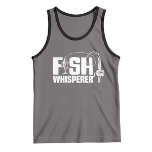 The Fish Whisperer Tank Top Fish Lover Humor TS12 Deep Heather Black Print Your Wear