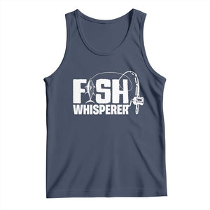The Fish Whisperer Tank Top Fish Lover Humor TS12 Navy Print Your Wear