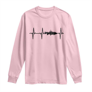 Fish And Forest Fishing Lover Heartbeat Gift Long Sleeve Shirt TS12 Light Pink Print Your Wear