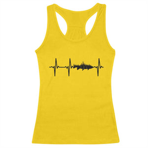Fish And Forest Fishing Lover Heartbeat Gift Racerback Tank Top TS12 Daisy Print Your Wear