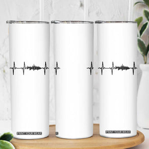 Fish And Forest Fishing Lover Heartbeat Gift Skinny Tumbler TS12 Print Your Wear