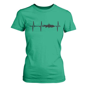 Fish And Forest Fishing Lover Heartbeat Gift T Shirt For Women TS12 Irish Green Print Your Wear