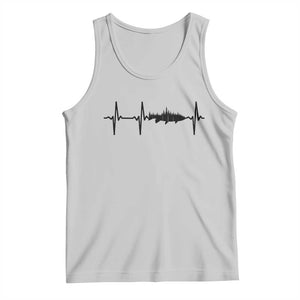 Fish And Forest Fishing Lover Heartbeat Gift Tank Top TS12 Ash Print Your Wear