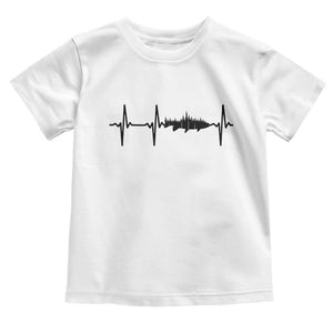 Fish And Forest Fishing Lover Heartbeat Gift Toddler T Shirt TS12 White Print Your Wear