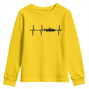 Fish And Forest Fishing Lover Heartbeat Gift Youth Sweatshirt TS12 Daisy Print Your Wear