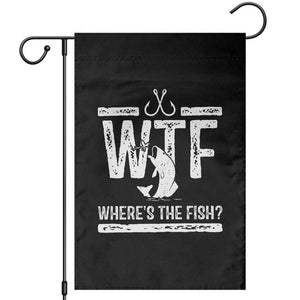 Where Is The Fish Garden Flag Funny WTF Fishing Gift TS12 Black Print Your Wear