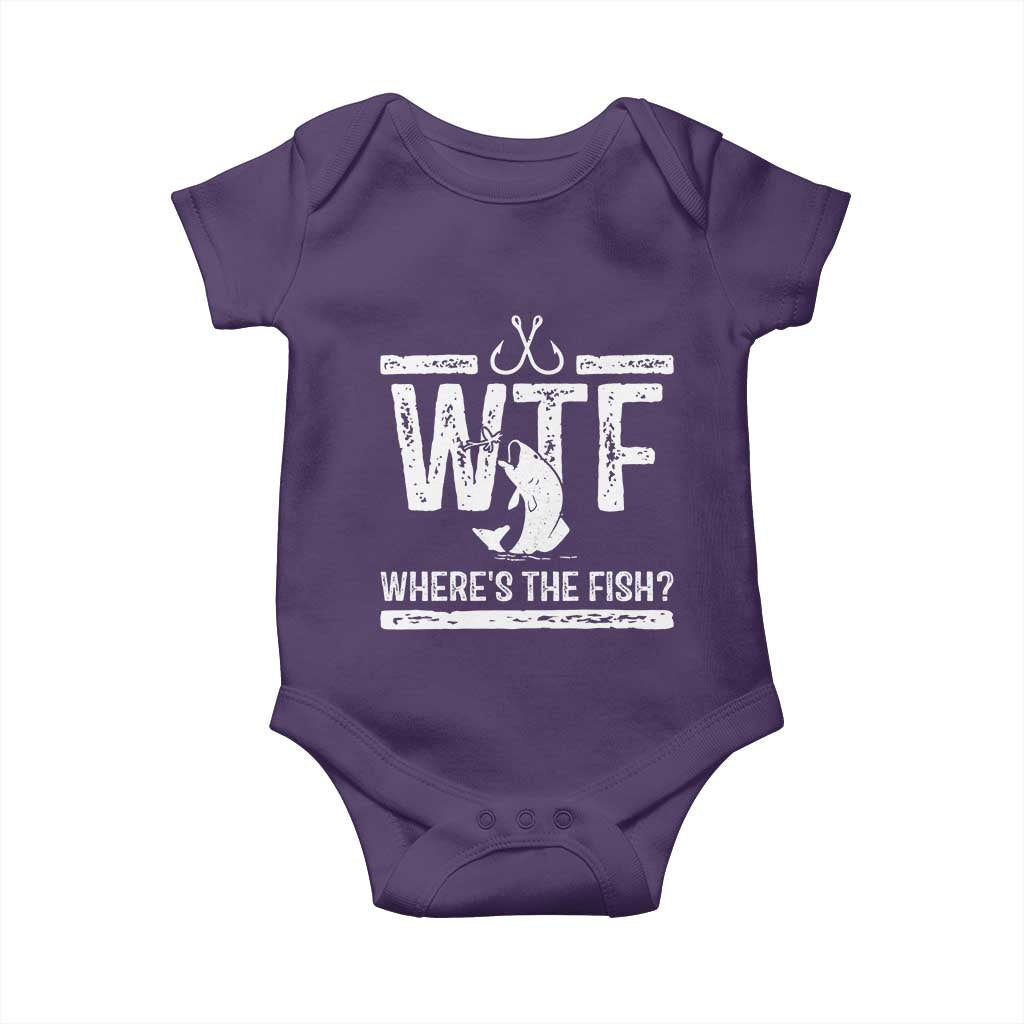 Where Is The Fish Baby Onesie Funny WTF Fishing Gift TS12 Purple Print Your Wear