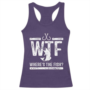 Where Is The Fish Racerback Tank Top Funny WTF Fishing Gift TS12 Purple Print Your Wear