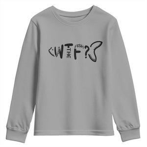 WTF Where Is The Fish Youth Sweatshirt Funny Fisherman Gift TS12 Sport Gray Print Your Wear