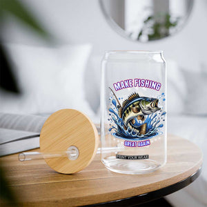 Funny Make Fishing Great Again Glass Can Fisherman Gift TS12 Print Your Wear