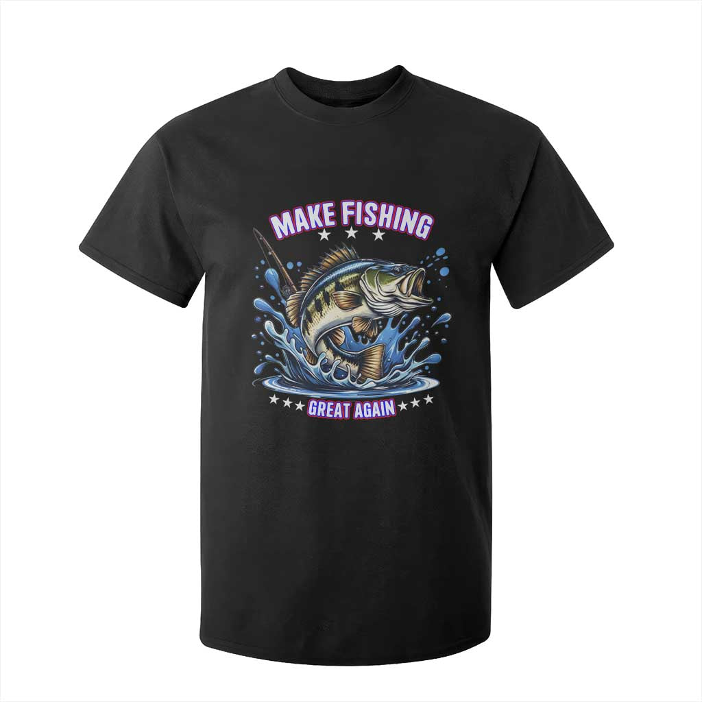 Funny Make Fishing Great Again T Shirt For Kid Fisherman Gift TS12 Black Print Your Wear