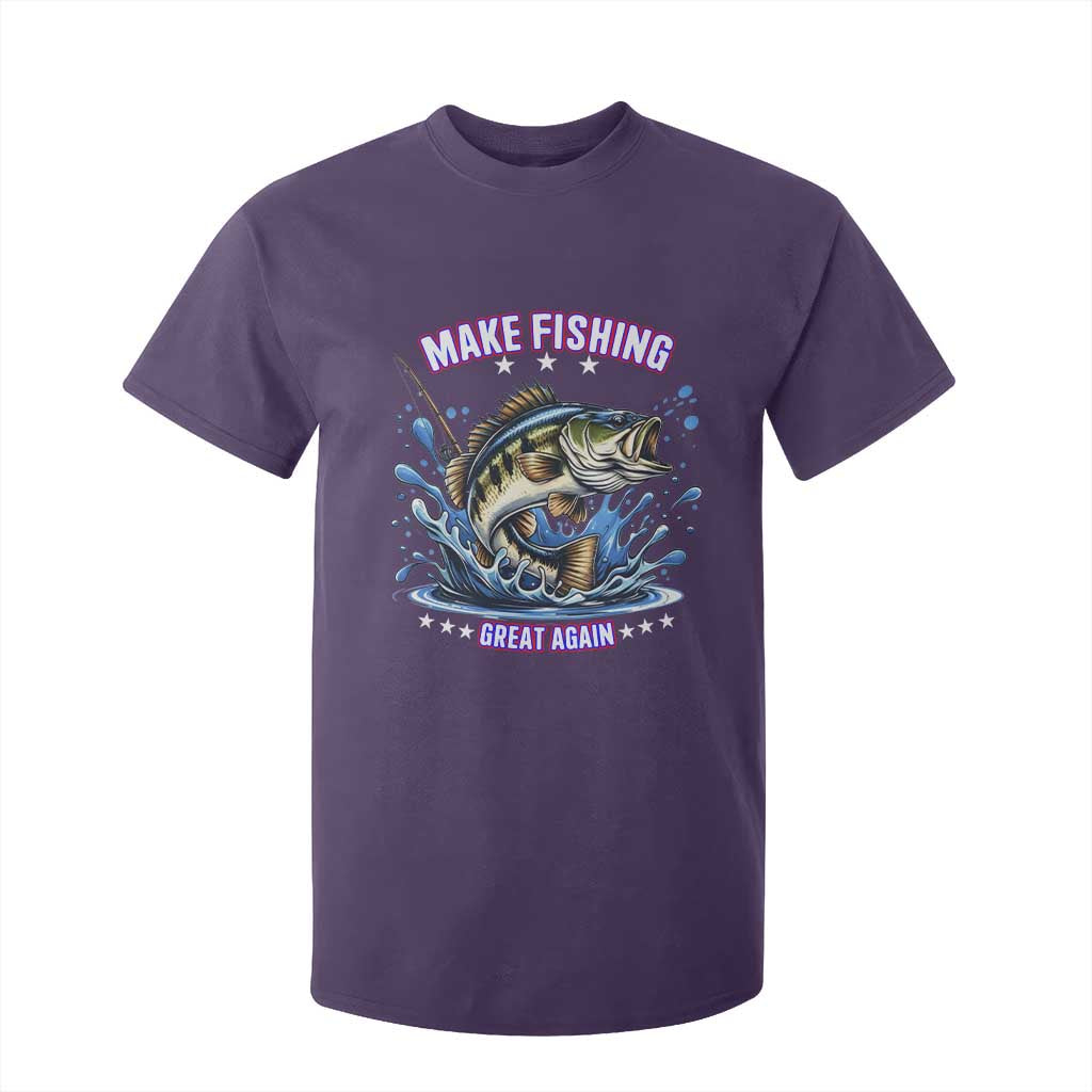 Funny Make Fishing Great Again T Shirt For Kid Fisherman Gift TS12 Purple Print Your Wear