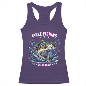 Funny Make Fishing Great Again Racerback Tank Top Fisherman Gift TS12 Purple Print Your Wear