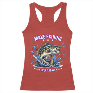 Funny Make Fishing Great Again Racerback Tank Top Fisherman Gift TS12 Red Print Your Wear