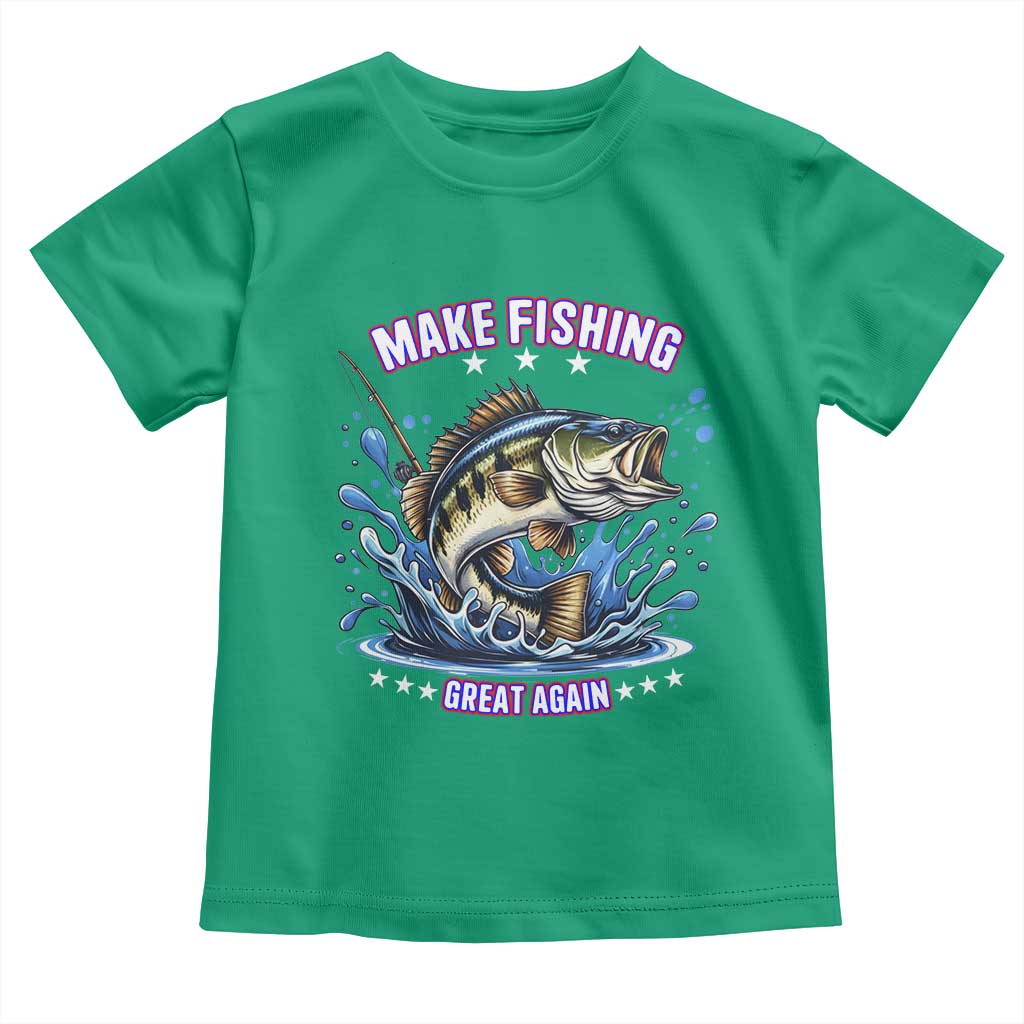 Funny Make Fishing Great Again Toddler T Shirt Fisherman Gift TS12 Irish Green Print Your Wear