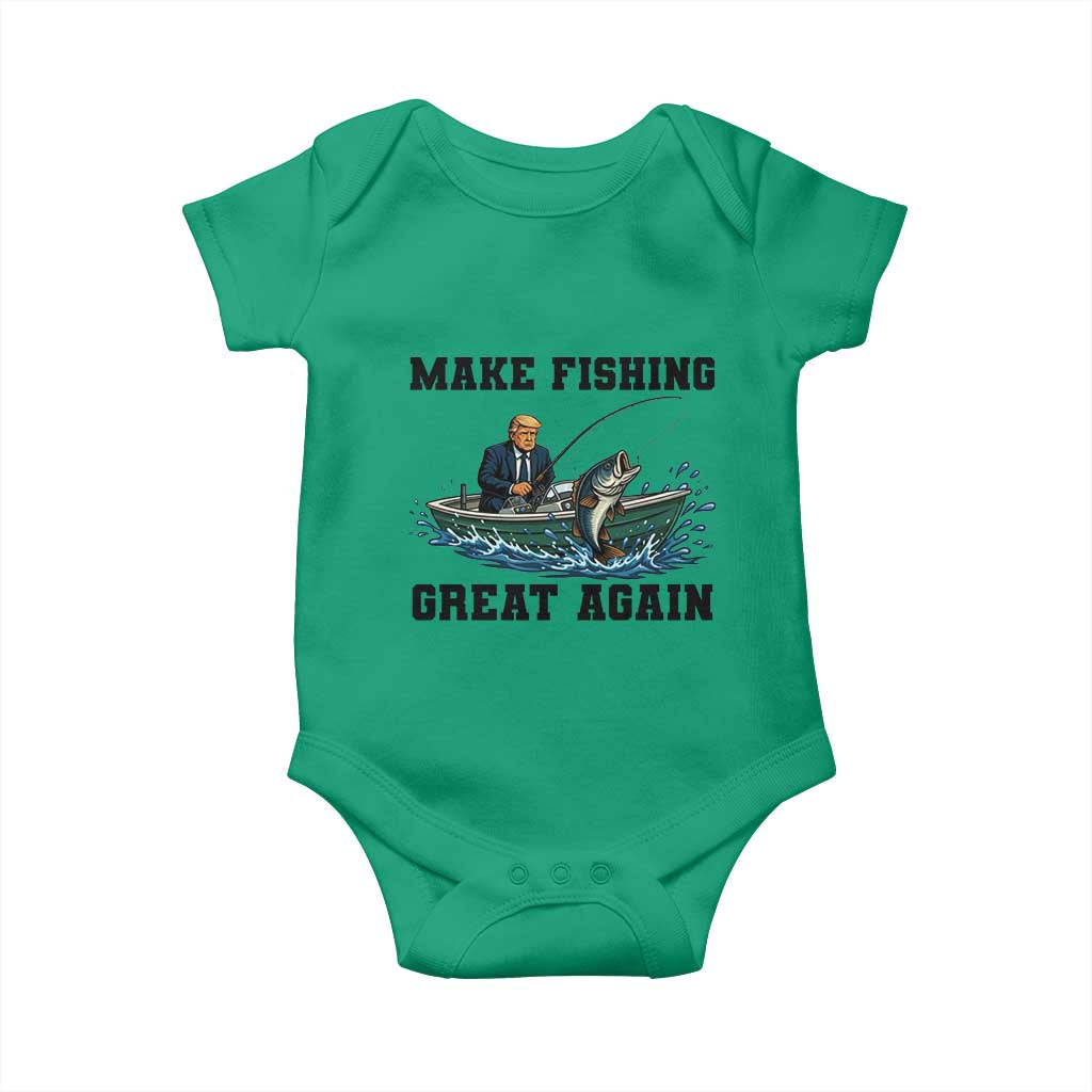 Funny Trump Baby Onesie Make Fishing Great Again American Flag Gift TS12 Irish Green Print Your Wear
