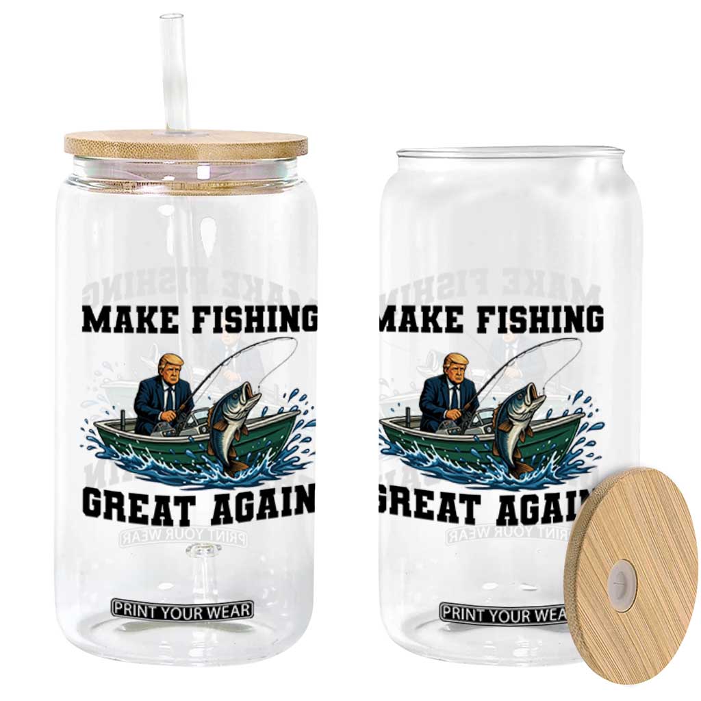 Funny Trump Glass Can Make Fishing Great Again American Flag Gift TS12 Print Your Wear