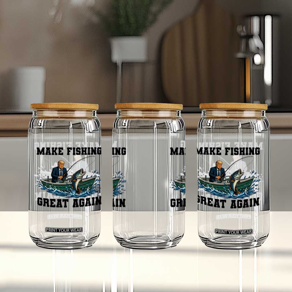 Funny Trump Glass Can Make Fishing Great Again American Flag Gift TS12 Print Your Wear