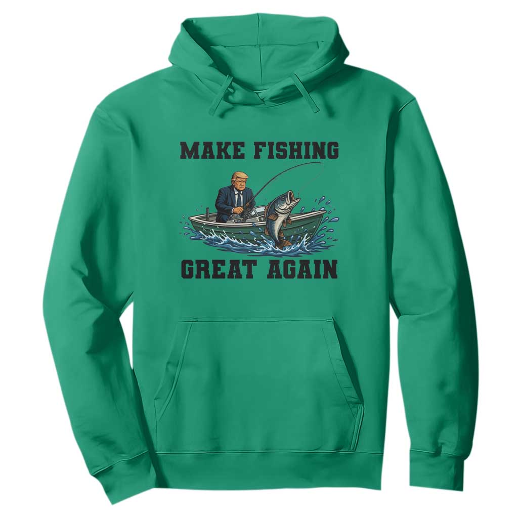 Funny Trump Hoodie Make Fishing Great Again American Flag Gift TS12 Irish Green Print Your Wear