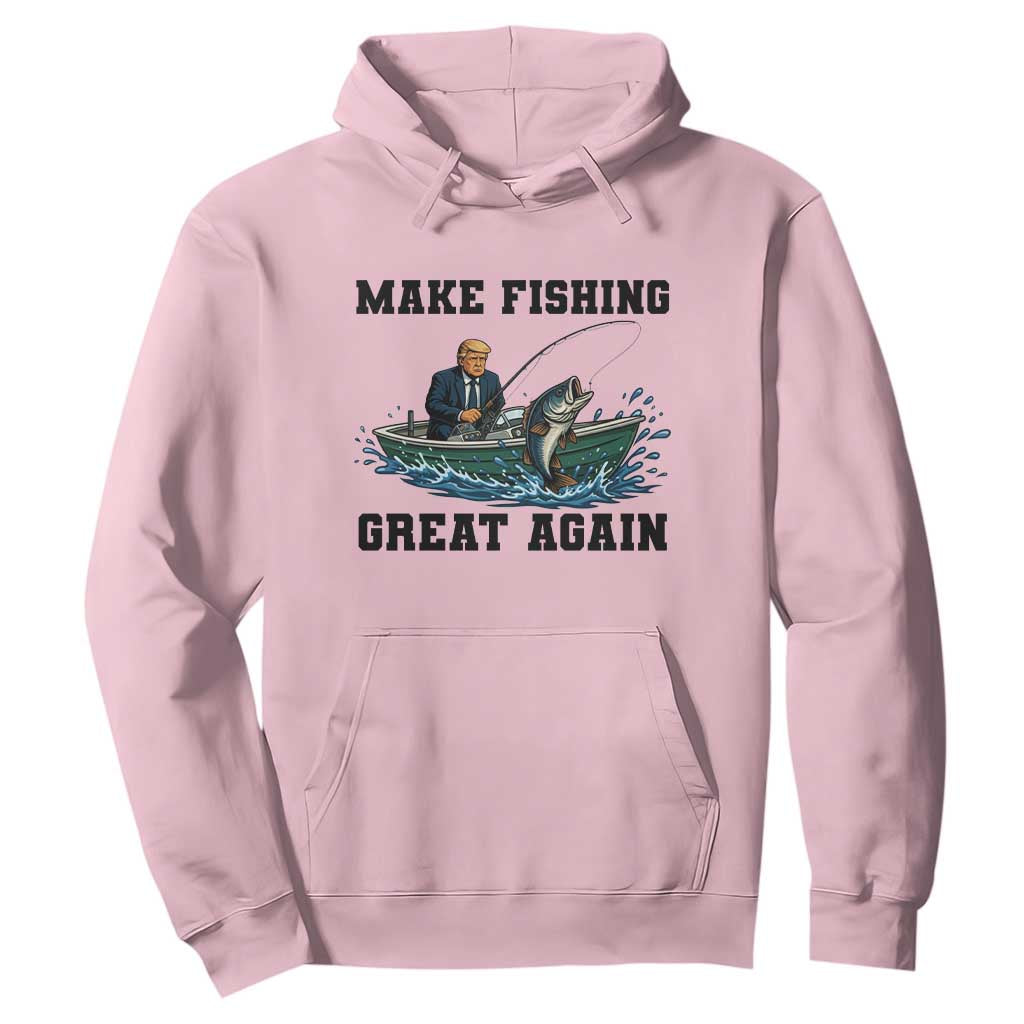 Funny Trump Hoodie Make Fishing Great Again American Flag Gift TS12 Light Pink Print Your Wear