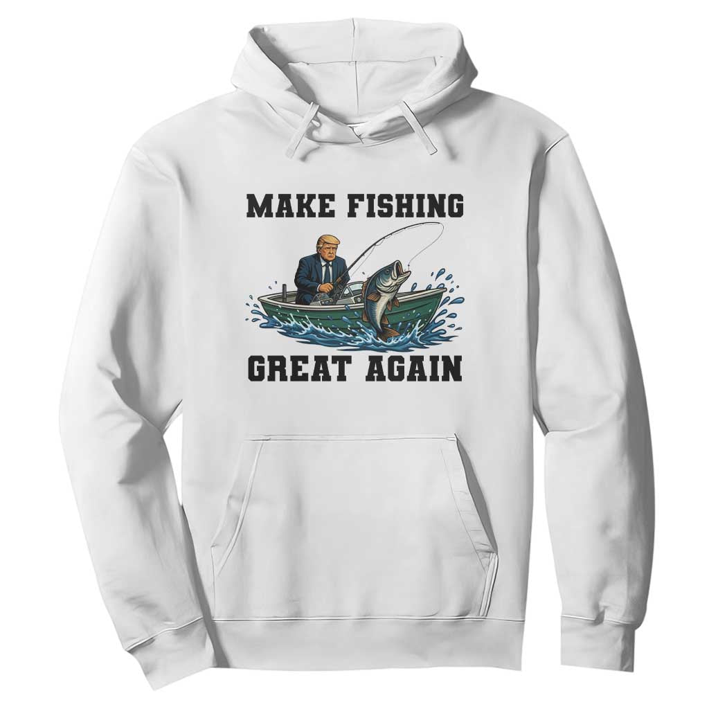Funny Trump Hoodie Make Fishing Great Again American Flag Gift TS12 White Print Your Wear