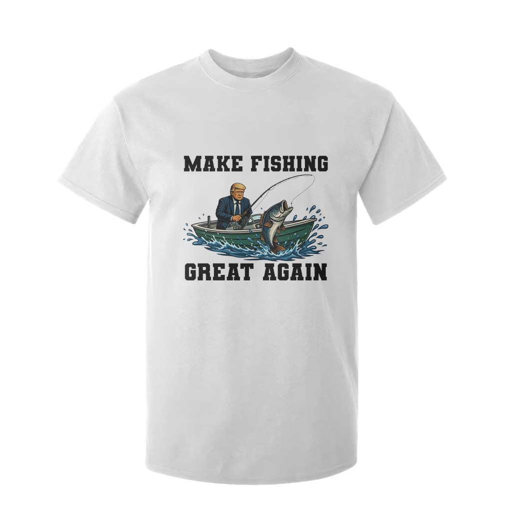 Funny Trump T Shirt For Kid Make Fishing Great Again American Flag Gift TS12 White Print Your Wear