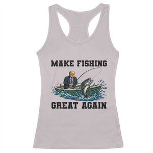 Funny Trump Racerback Tank Top Make Fishing Great Again American Flag Gift TS12 Ice Gray Print Your Wear