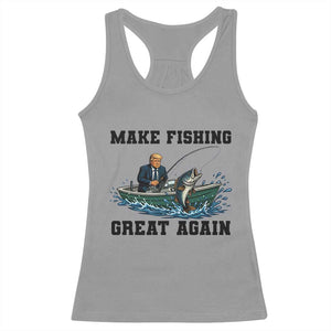 Funny Trump Racerback Tank Top Make Fishing Great Again American Flag Gift TS12 Sport Gray Print Your Wear