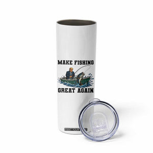 Funny Trump Skinny Tumbler Make Fishing Great Again American Flag Gift TS12 Print Your Wear